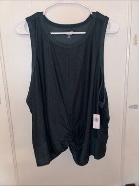 Old Navy Green Twist-Front Tank
